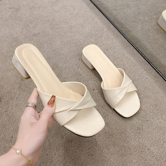 Damen Trendige Slingback Sandalen mit elegantem Kreuzriemen EB