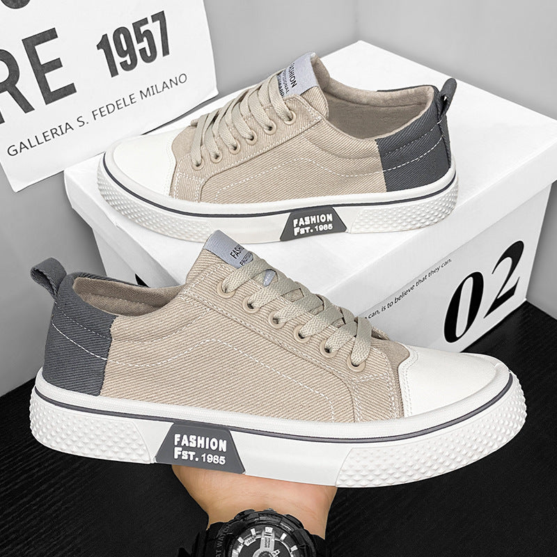 Damen trendige Sneakers im modernen Streetstyle mit robustem Canvas-Obermaterial und rutschfester Sohle EB