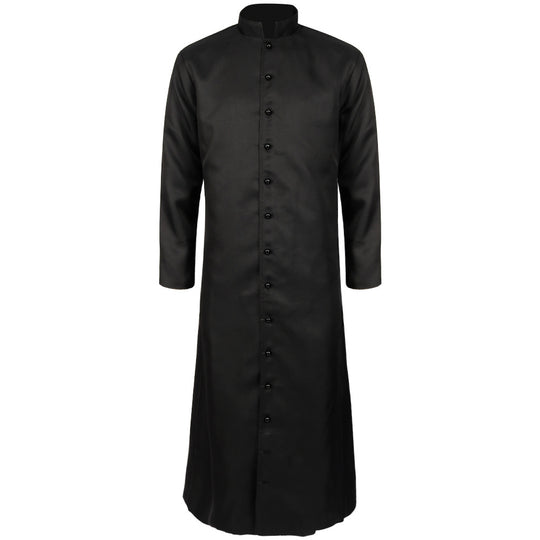 Damen nan eleganter Maxicape-Mantel mit gestuften Schultercapes und Stehkragen Eb