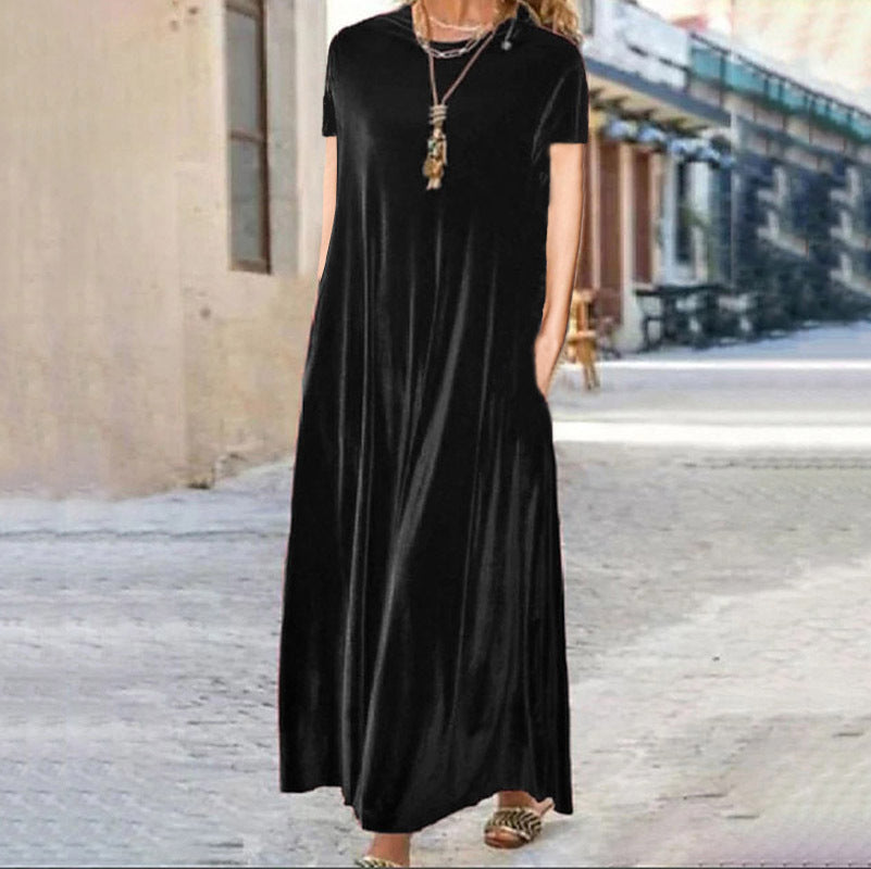 Damen Maxikleid mit elegantem Schnitt und Taschen EB