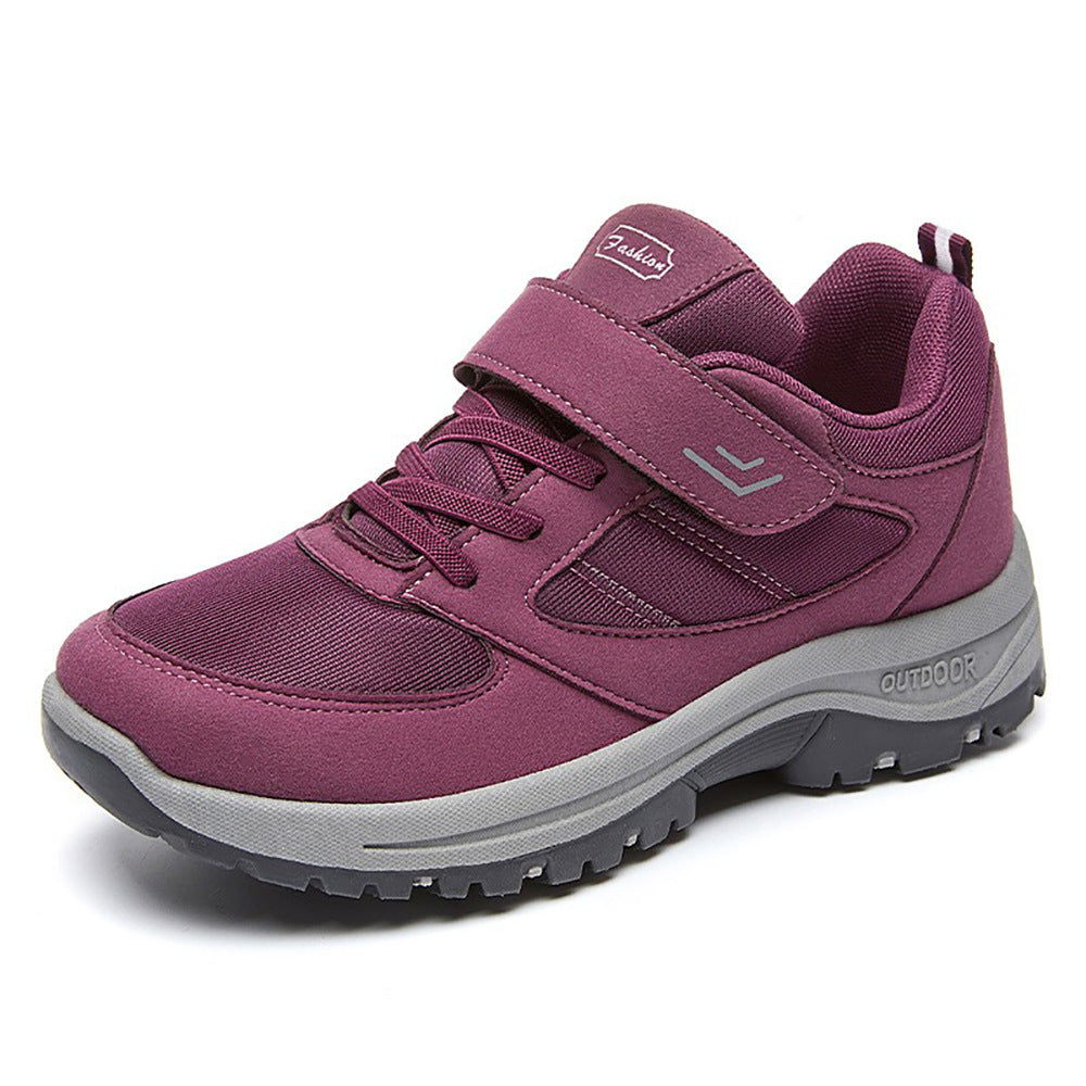 Herren nan robuste Outdoor-Sneaker mit Klettverschluss, atmungsaktivem Strickoberteil und profilierter rutschfester Sohle EB