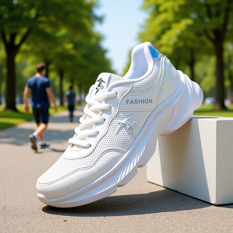 Damen Modische Sneaker mit atmungsaktiver Mesh-Oberfläche und flexibler Sohle EB
