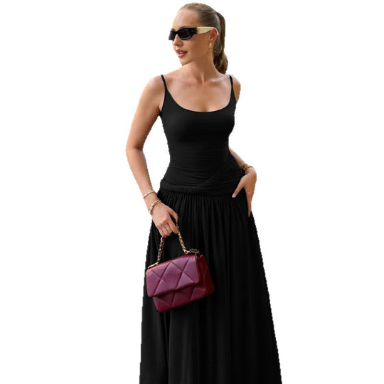 Damen Maxikleid mit einzigartigem Wickeldesign und taillierter Silhouette EB