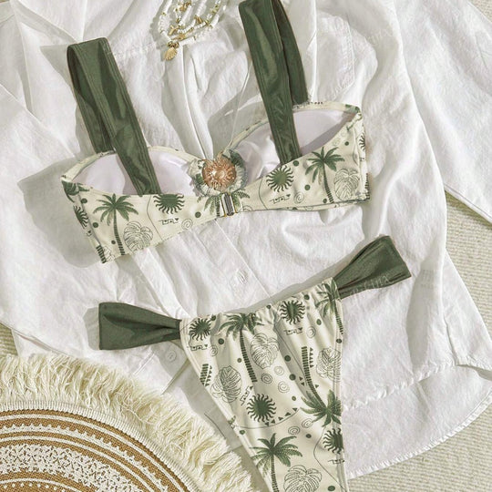 Damen Bikini-Set mit tiefem V-Ausschnitt und komfortablen Trägern EB