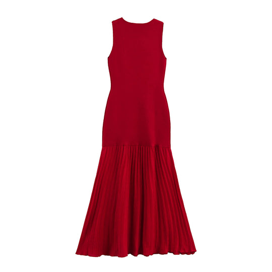 Damen Plissiertes Maxikleid mit eleganter Silhouette und hochwertiger Verarbeitung EB