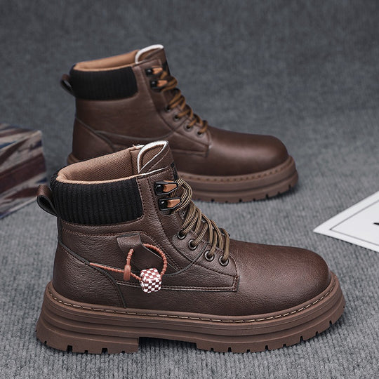 Damen robuste High-Top Stiefel mit atmungsaktivem Rippenkragen und rutschfester Sohle EB
