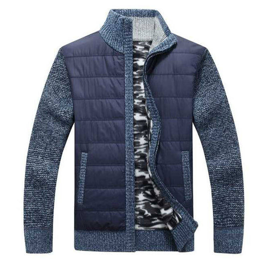 Herren moderne Steppjacke mit Strickärmeln EB