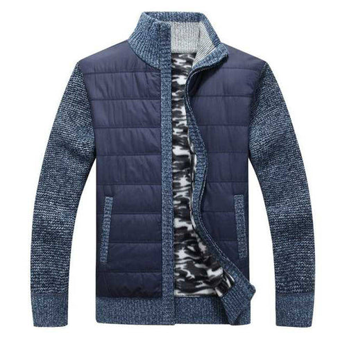 Herren moderne Steppjacke mit Strickärmeln EB