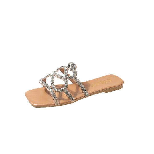 Damen Glitzernde Sandalen EB