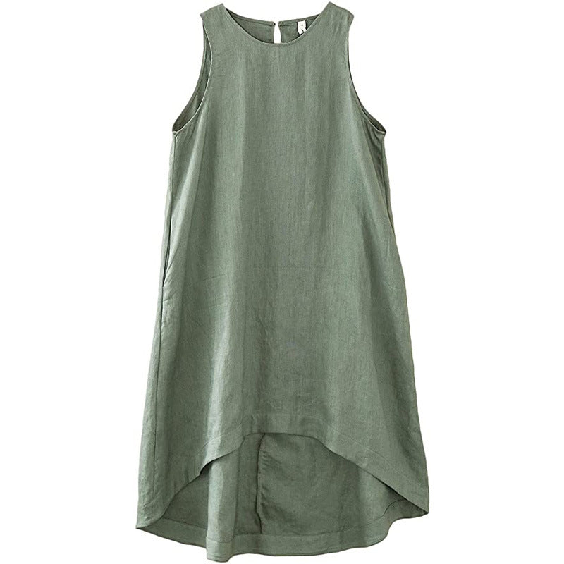 Damen lässiges Leinenkleid