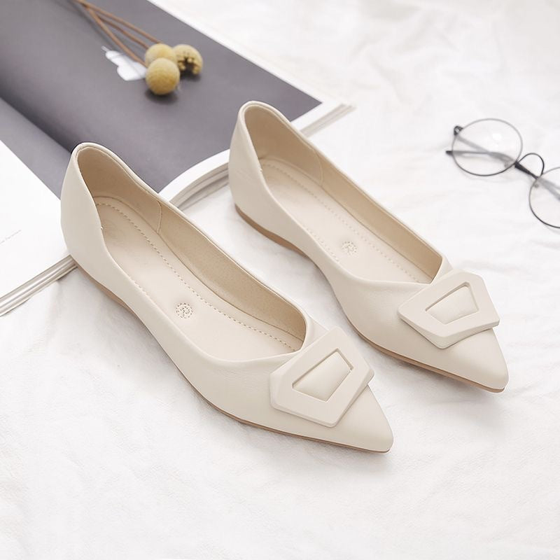 Damen elegante Ballerinas mit modischem Riemendesign und komfortablem Fußbett EB