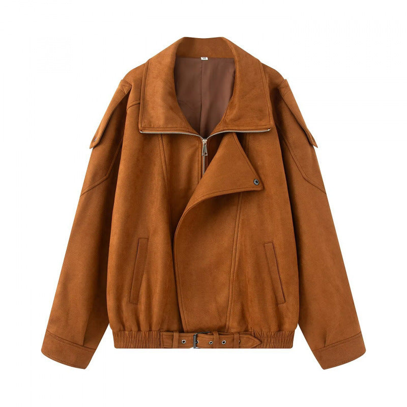 Damen lässige Oversize-Jacke aus hochwertigem Material EB