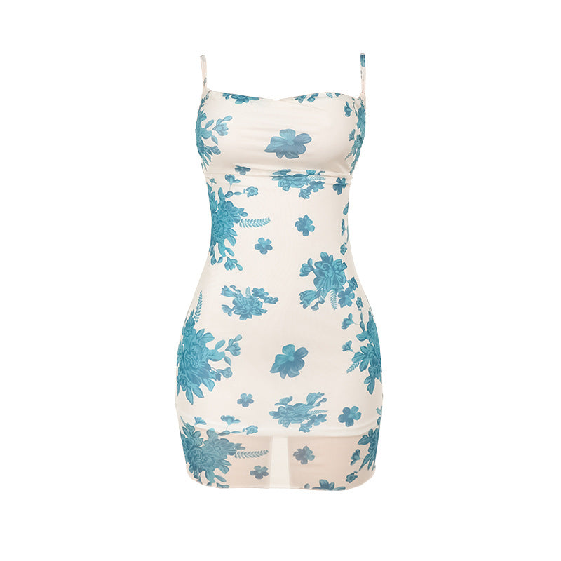 Damen figurbetontes Blumenkleid EB