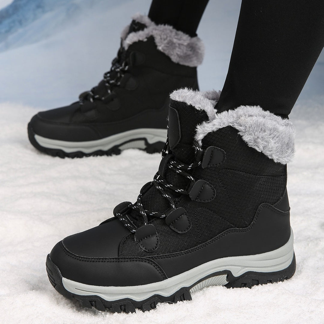 Damen Warme Winterstiefel mit isolierendem Fleece und rutschfester Sohle EB