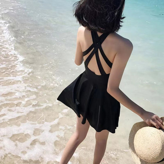 Damen Schwimmdress mit elegantem X-Träger-Design EB