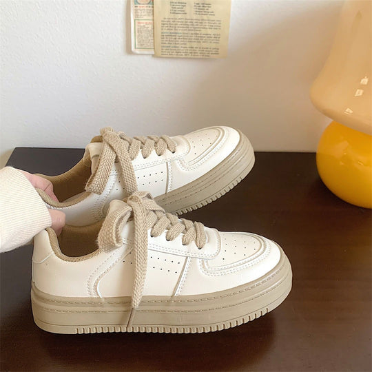 Damen Modische Sneakers mit hoher Sohle und atmungsaktivem Obermaterial EB