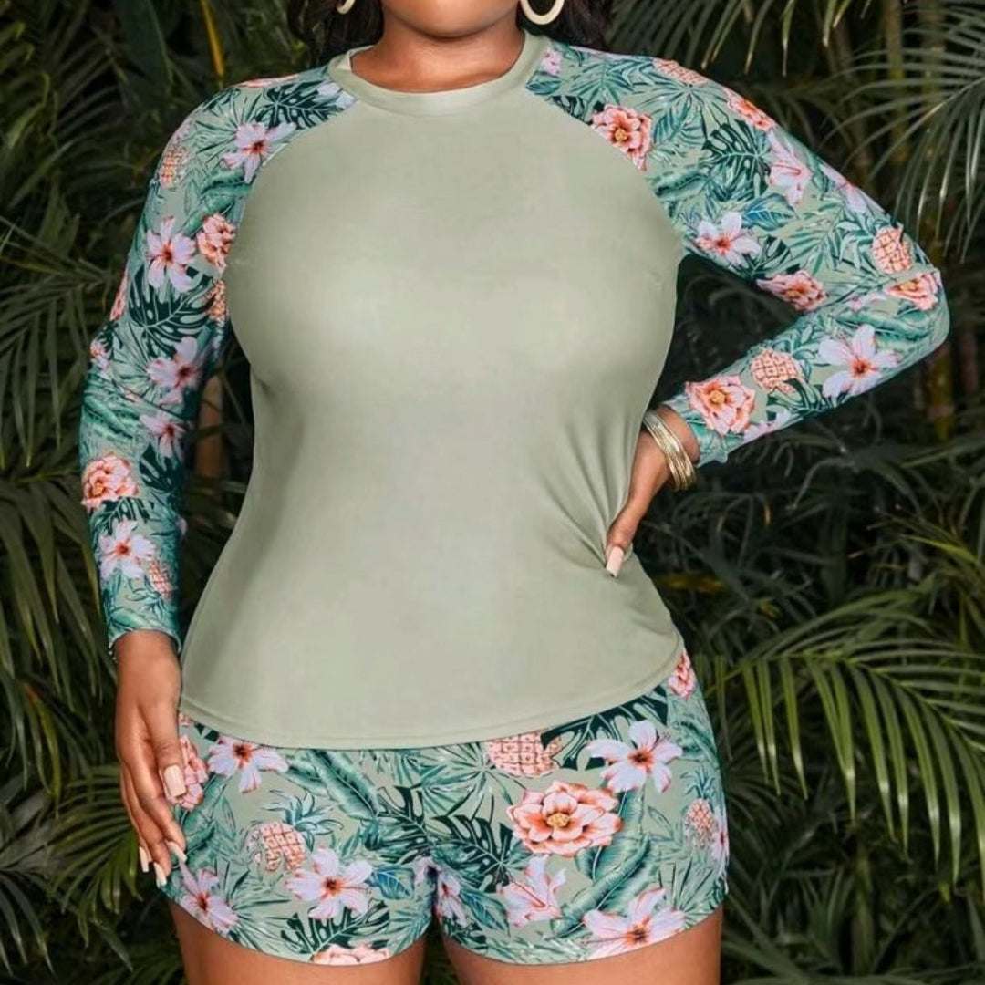 Damen UV-Schutz Badeoberteil und Shorts Set EB