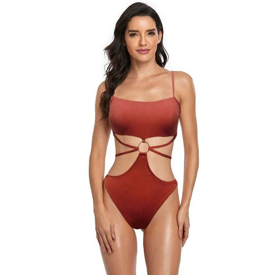 Damen Bikiniset mit stylischem Cut-Out-Design und goldenen Akzenten EB