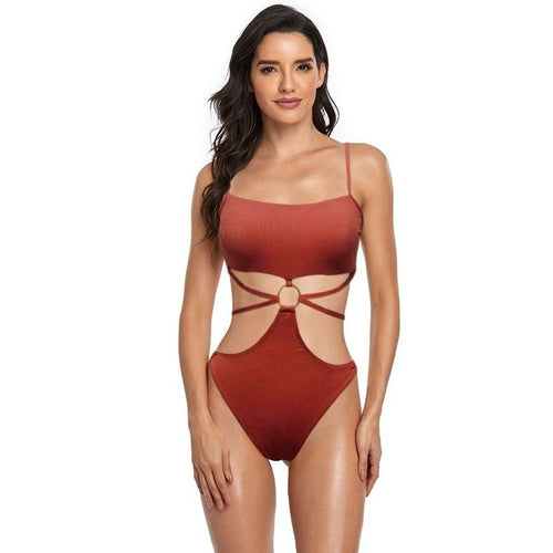 Damen Bikiniset mit stylischem Cut-Out-Design und goldenen Akzenten EB
