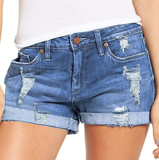 Damen Jeans-Shorts im lässigen Destroyed-Look EB