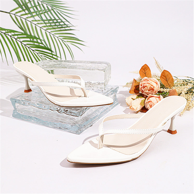 Damen schicke High Heel Flip-Flops EB