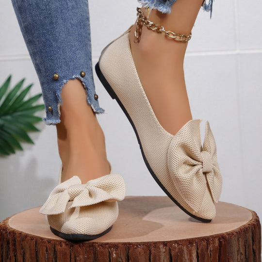 Damen Ballerinas mit dekorativem Schleifendetail und bequemem Fußbett EB