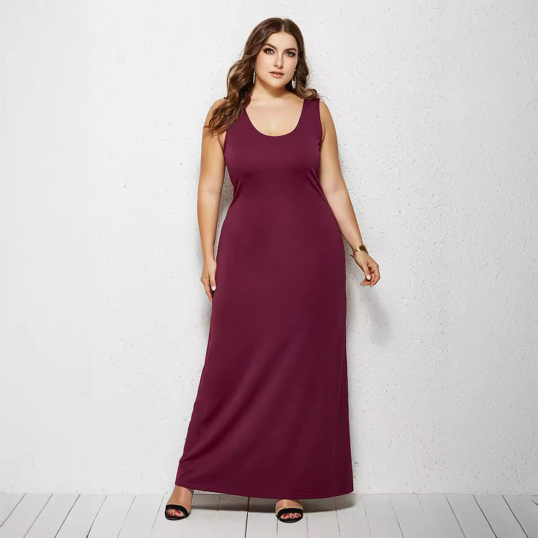 Damen figurbetontes Maxikleid mit klassischen Details EB