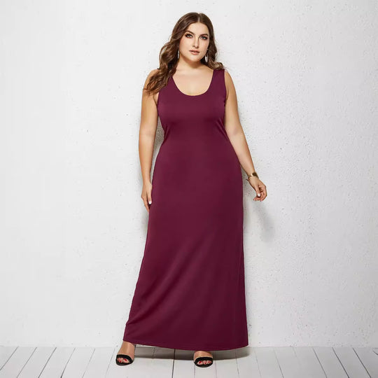 Damen figurbetontes Maxikleid mit klassischen Details EB