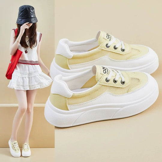 Damen Modische Chunky Sneaker mit atmungsaktivem Obermaterial und komfortabler Sohle EB