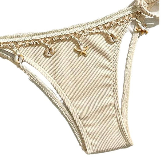 Damen Triangel-Bikini mit verspielten Details EB