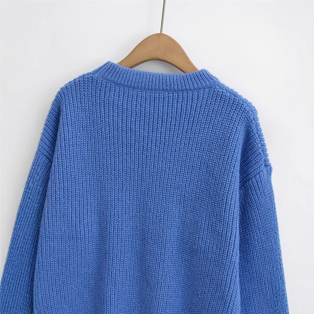 Damen Strickpullover mit aufwendigem Strukturmuster EB