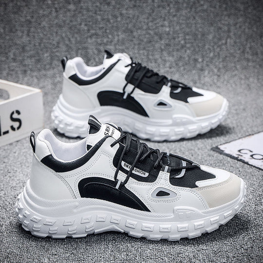 Damen Sportliche Chunky Sneakers mit atmungsaktiver Materialkombination EB