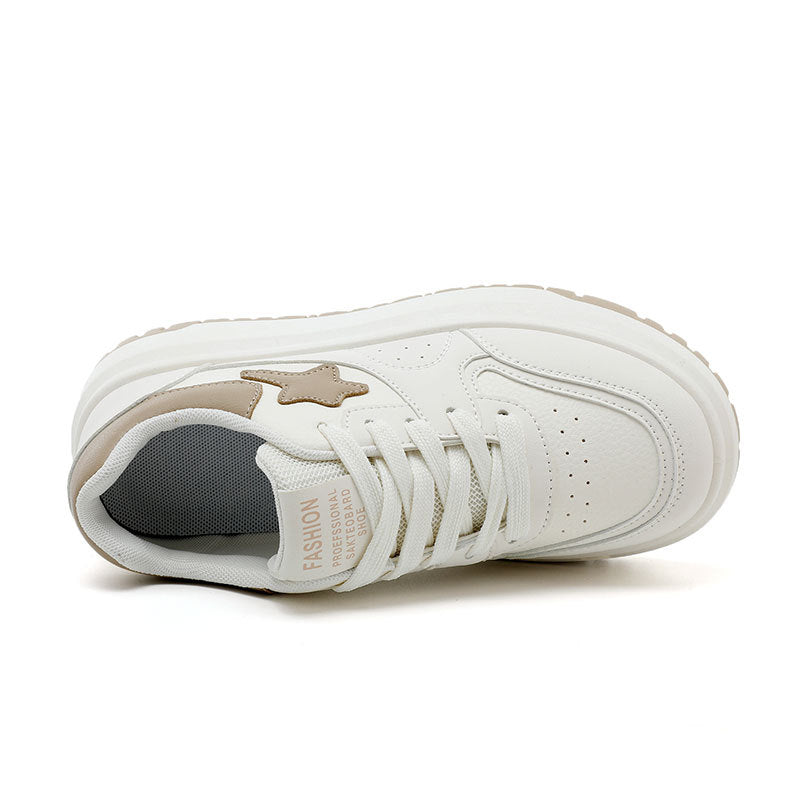 Damen Sportliche Sneakers mit hohem Plateau und atmungsaktivem Obermaterial EB