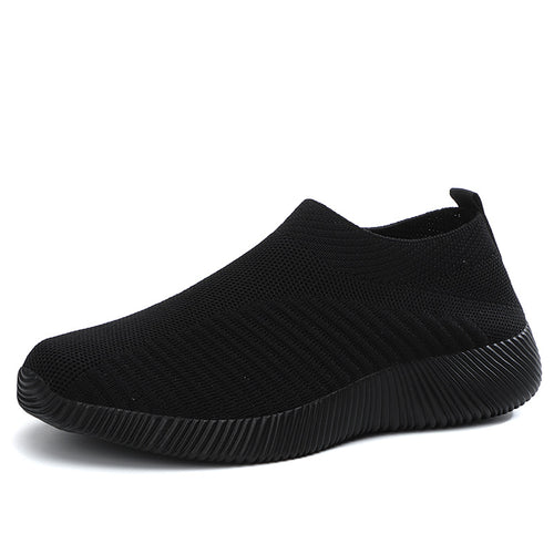 Damen luftige Slip-On Sneakers mit atmungsaktivem Design EB