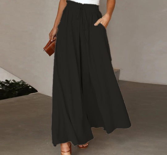 Damen Palazzo-Hose mit elastischem Bund und Taschen EB