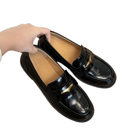 Damen elegante Mokassins mit modischem Schnallenverschluss EB