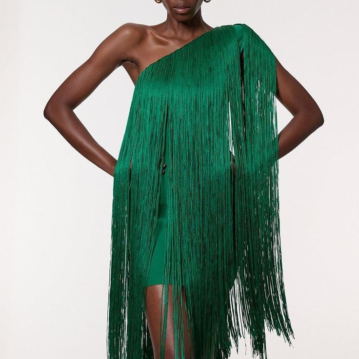 Damen Fransen-Kleid R&B