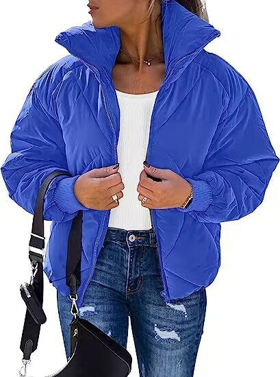 Damen Wärmeisolierte Steppjacke mit hohem Kragen und elastischen Bündchen EB