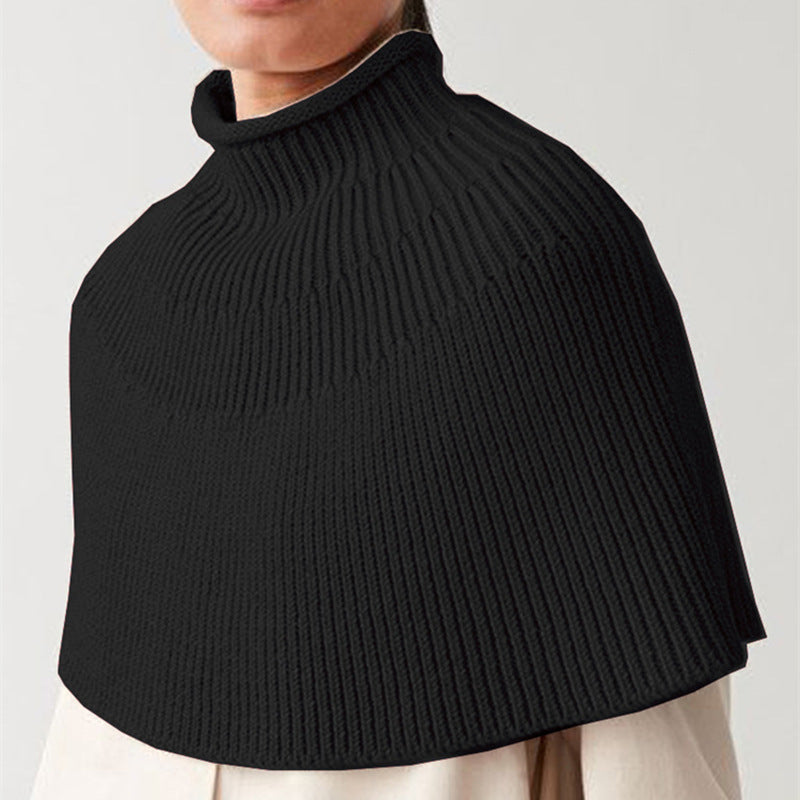 Damen Stricktop mit hohem Kragen und Wellenstruktur EB
