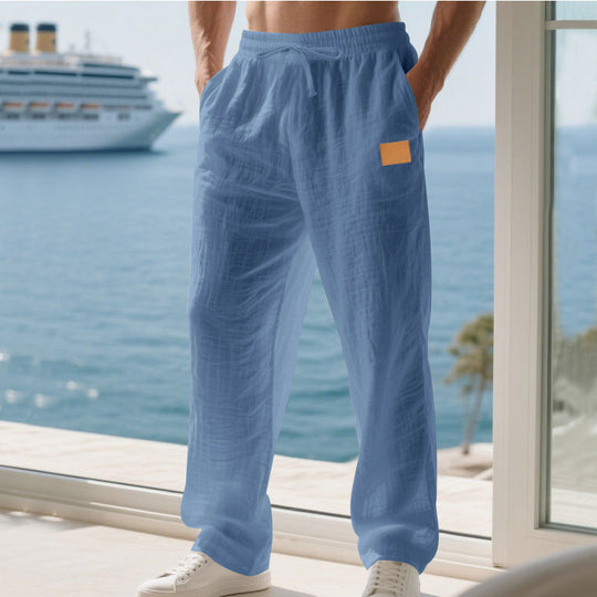 Herren Bequeme und luftige Sommerhose aus leichtem Leinenmaterial EB