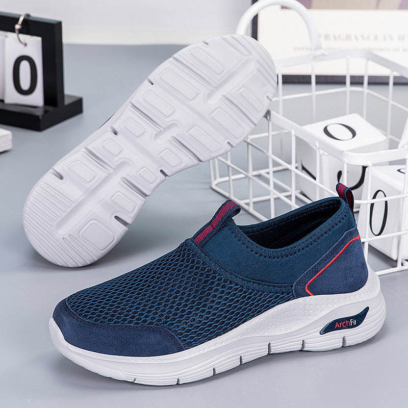 Damen Slip-On Laufschuhe mit atmungsaktiver Mesh-Oberfläche und dämpfender Sohle EB