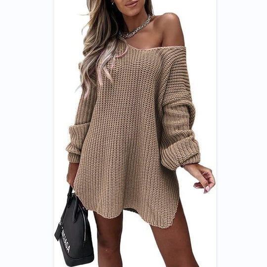 Damen Oversized Strickkleid EB