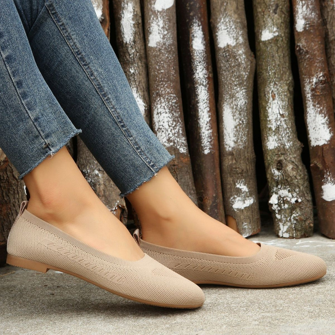 Damen Atmungsaktive Slip-On Ballerinas im minimalistischen Design EB