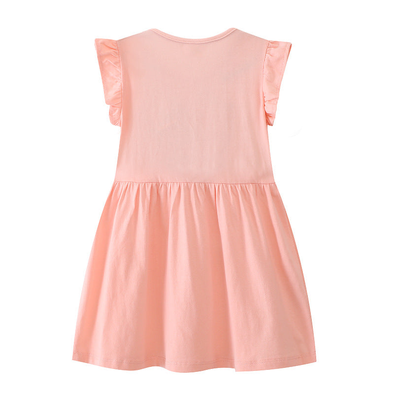 Mädchen Casual Kleid mit bezauberndem Tiermotiv EB