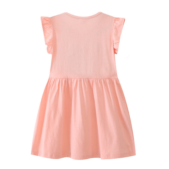 Mädchen Casual Kleid mit bezauberndem Tiermotiv EB