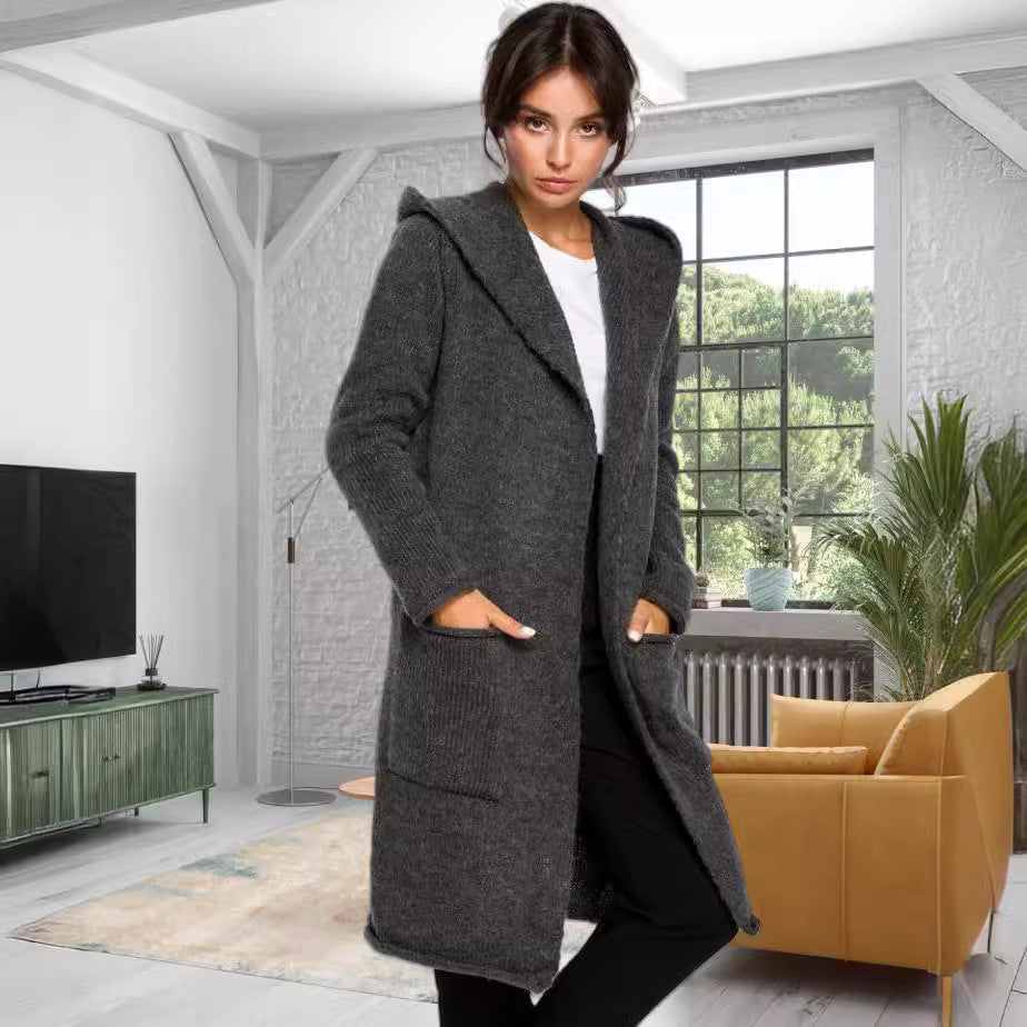 Damen langer Strickmantel EB