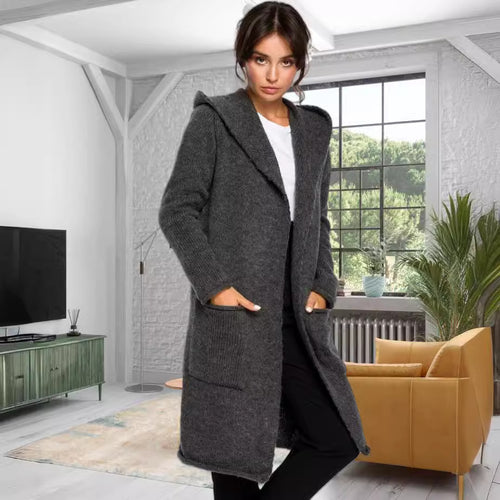 Damen langer Strickmantel EB