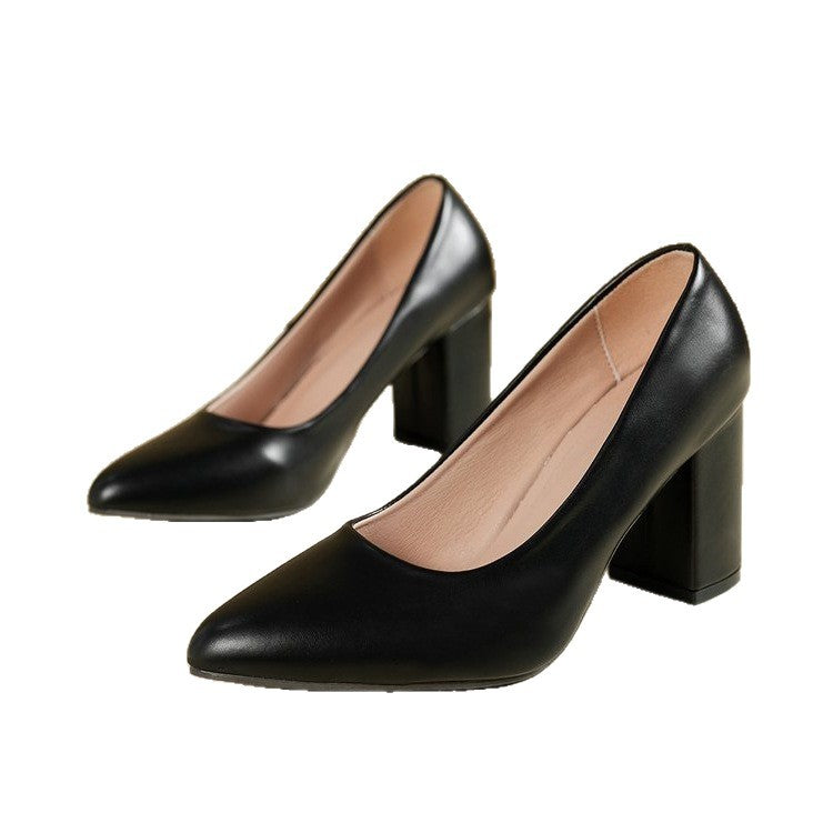 Damen elegante Blockabsatz-Pumps EB