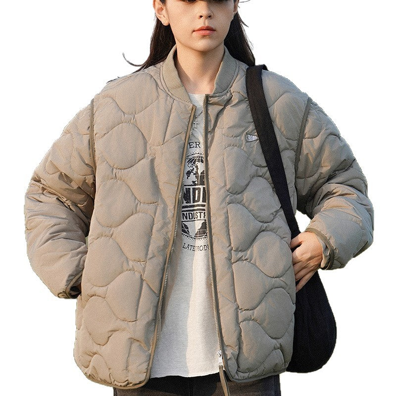 Damen wattierte Freizeitjacke mit gestepptem Design und praktischen Taschen EB