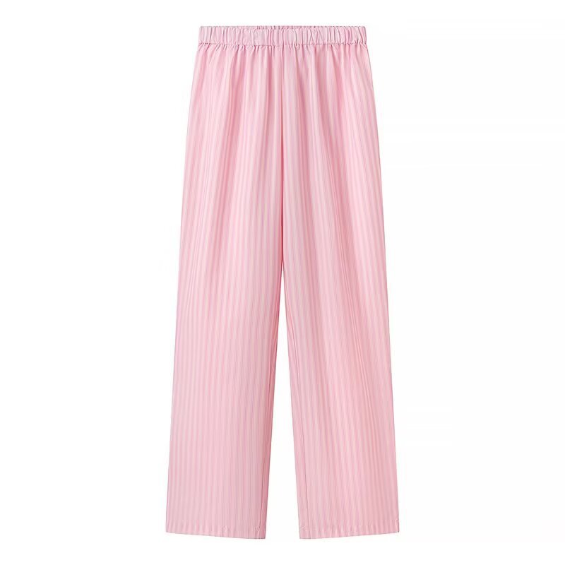 Damen Luftige Palazzo-Hose mit feinen Streifen EB